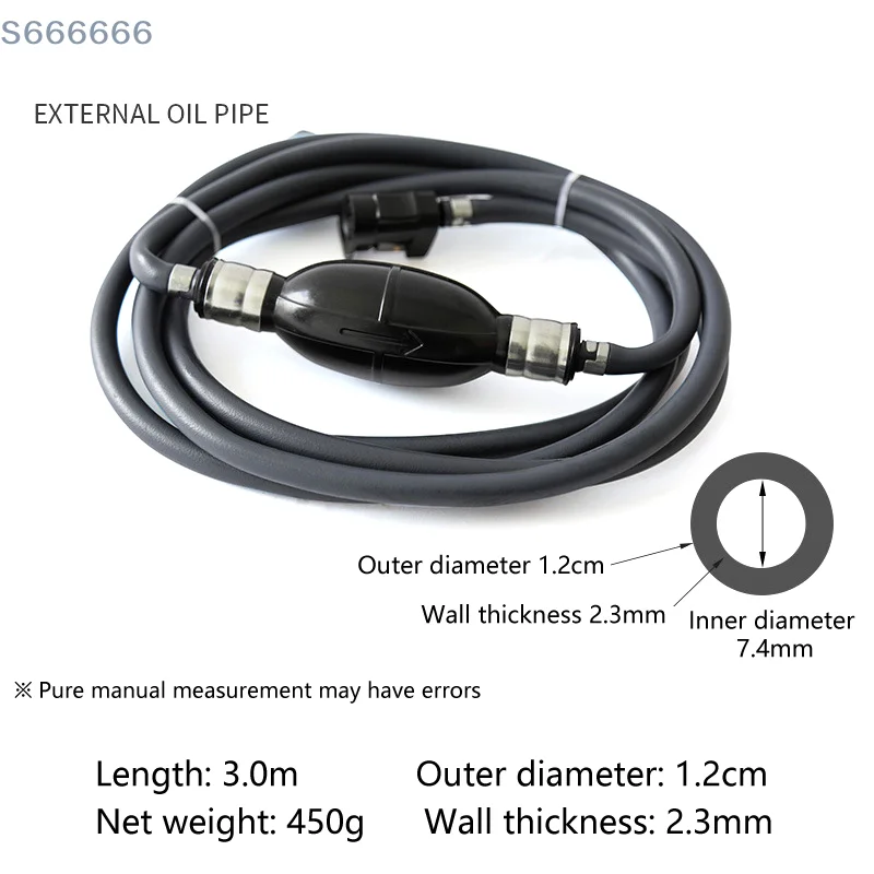 

5/16 Inch 8mm Fuel Line Assembly Gas Hose Connector with Primer Bulb for Marine Engine Boat Pipe Motor