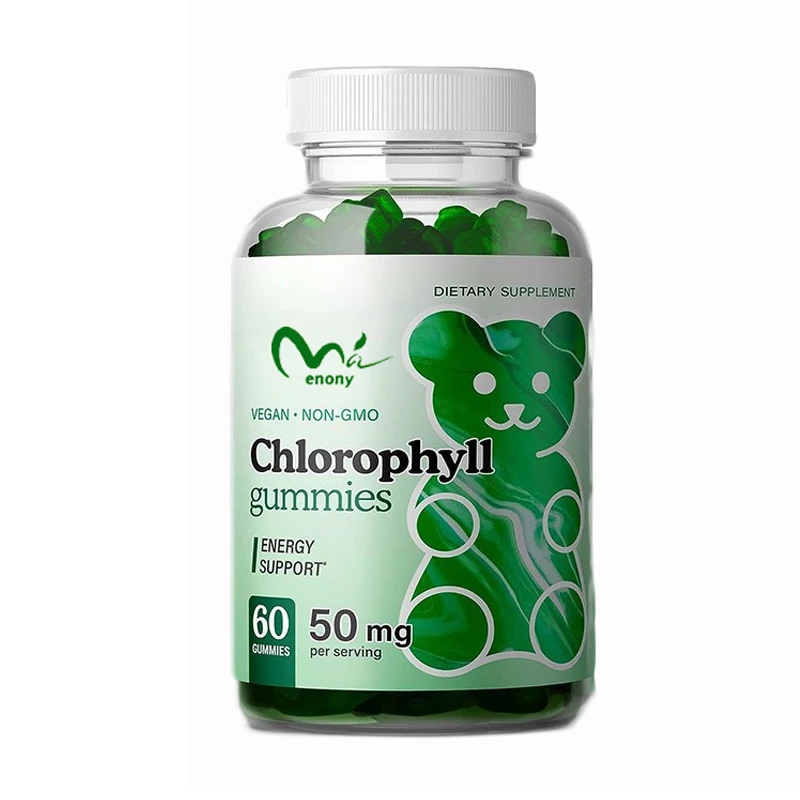 Chlorophyll gummies copper chlorophyll sodium extract - supports immune system, internal cleaning, deodorizing -, 60 capsules