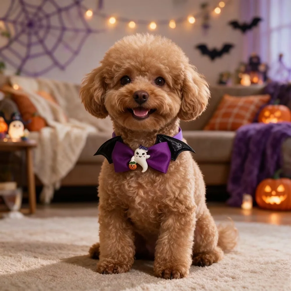 30/50 Stück Flügelförmige Halloween-Schleifen für kleine Hunde – Verstellbare Haustierschleifen für Hunde und Katzen – Detail 8