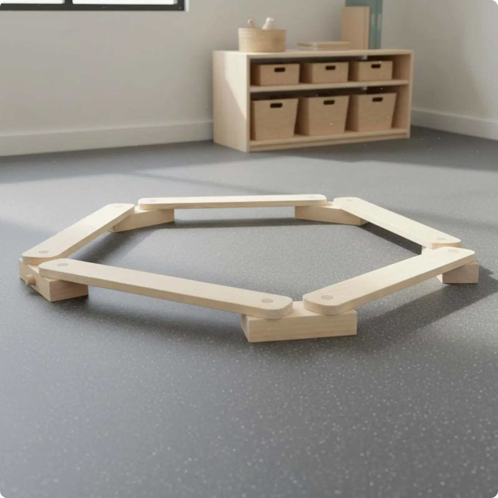 Wooden Balance Bridge STEM Balance Bridge Toy Modular for Kindergarten