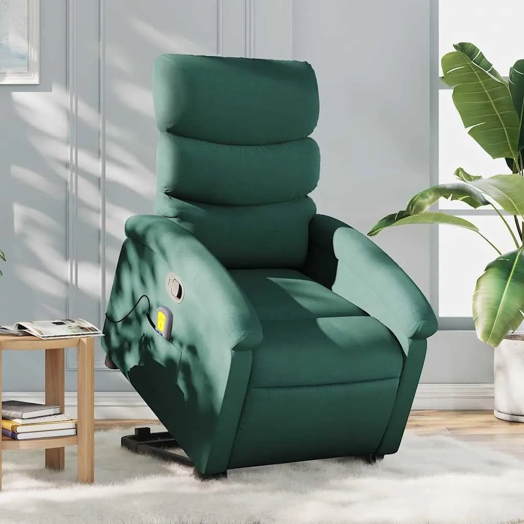 Power Lift Recliner Chair for Elderly, Electric Massage Recliner with 6 Vibration Points, Adjustable Fabric Armchair