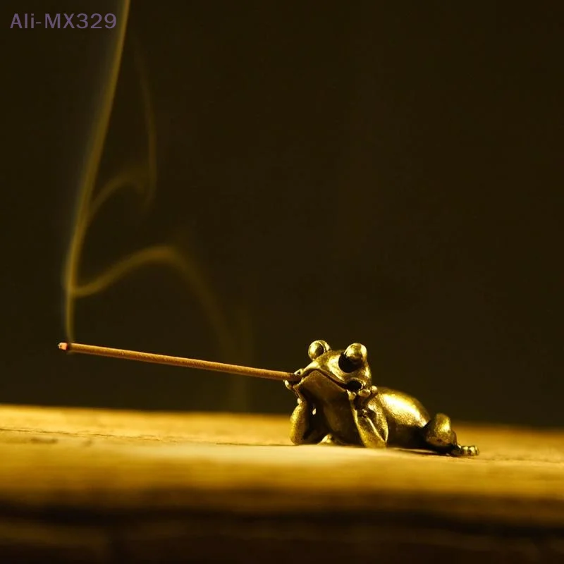 {MX} خمر النحاس الضفدع المنمنمات التماثيل اليدوية النحاس الحيوان الحلي لطيف الضفدع تمثال ديكور غرفة مكتب المنزل الحرف