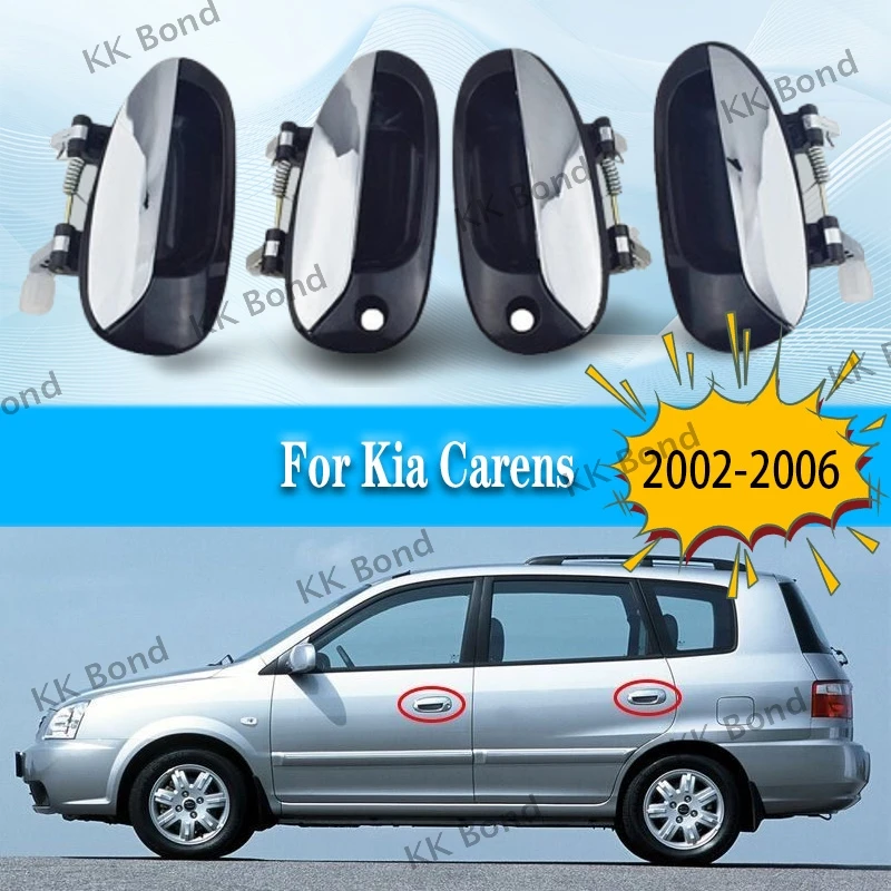 Outside Chrome Door Handle Front Rear Left Right For Kia Carens 2002-2006 0K2FB-58410 0K2FB-59410 0K2FB-72410 0K2FB-73410