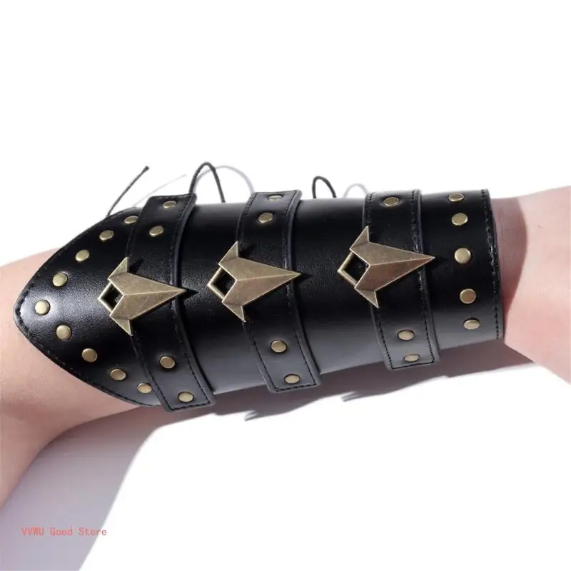 Cosplay Black Bracer Medievale Marrone Polsino Servizi fotografici