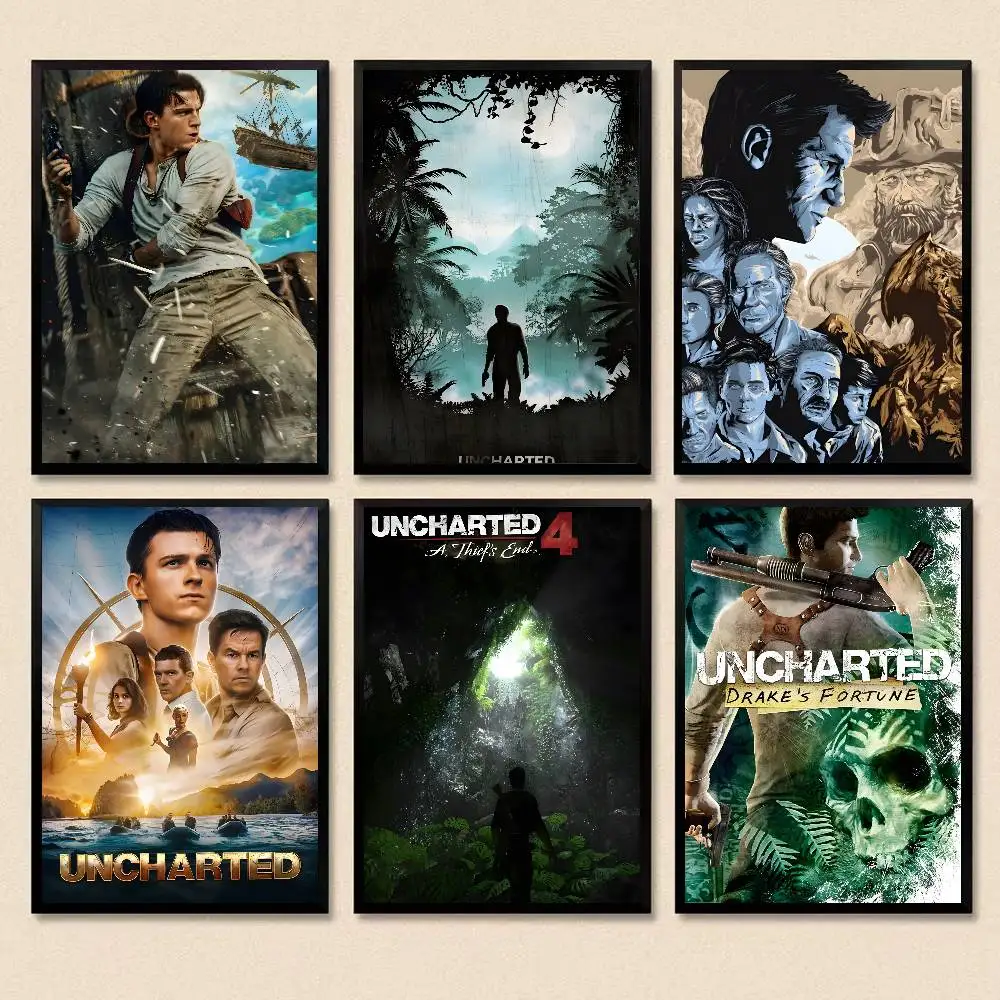 Mysterious Adventure Challenge Game Uncharted Poster Room Decor Waterproof Sticky For Home Bar Wall Art Decoration