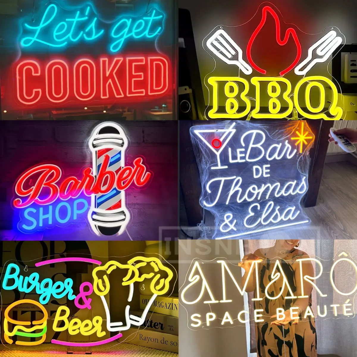 Custom Neon Sign Room Decor Barber Bar Party Café Shop Business Logo 3D Acrylic Signs Beauty Salon Studio Birthday LED Lights