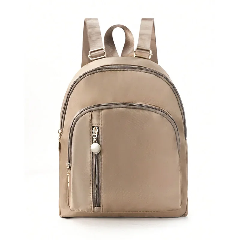 

2025 Beige Classic Large Capacity Backpack for Women Casual Backpack Fashionable Simple Backpack Bags for Women