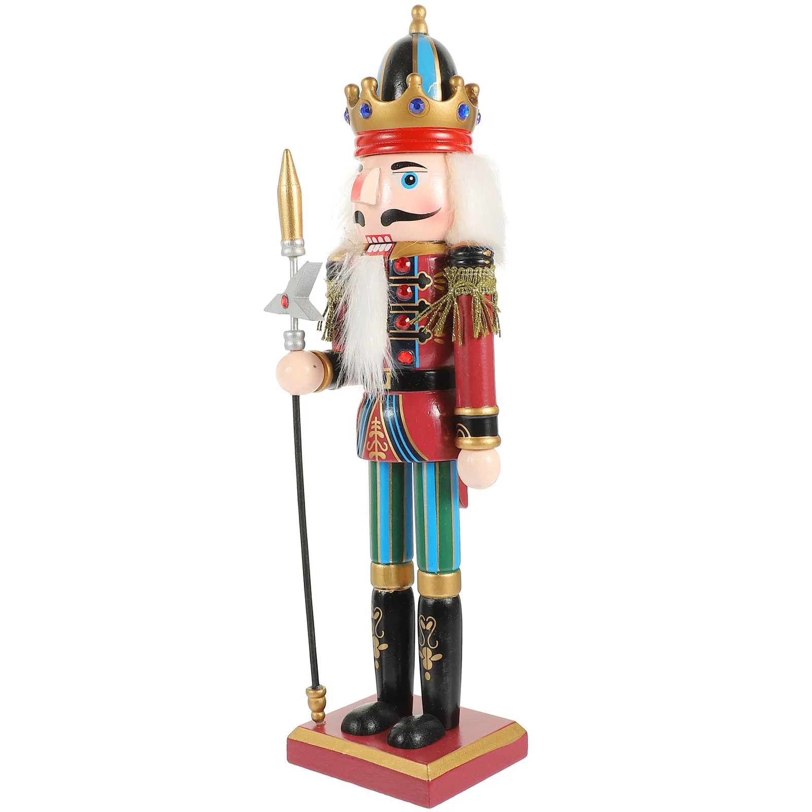 Colored Lights Nutcracker Soldier Work Felt Toys Plush Wood Suite Christmas Figures