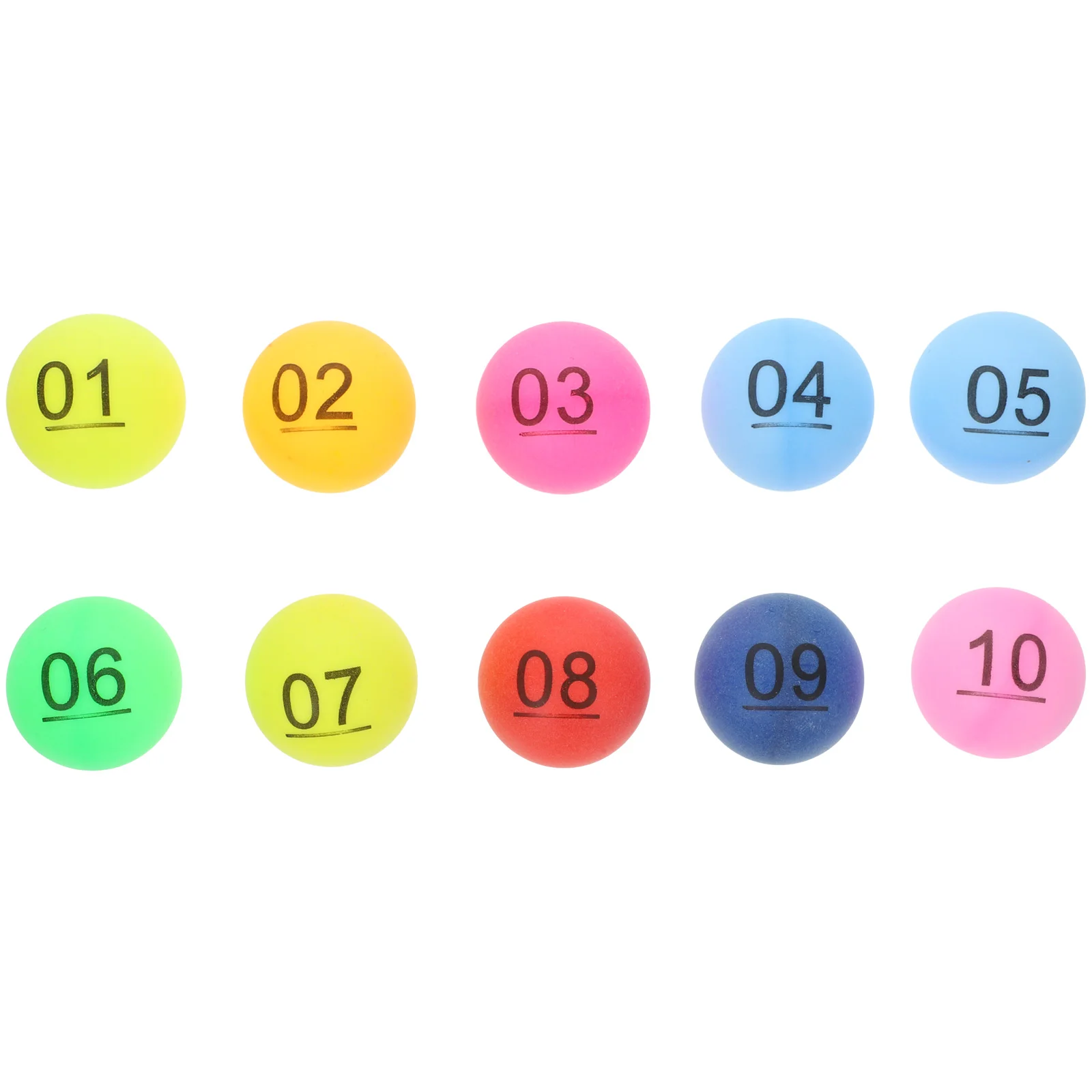 

10 Pcs Color Number Lottery Box Selection Party Draw Plastic Table Tennis Game Balls Bright Colors PP Material