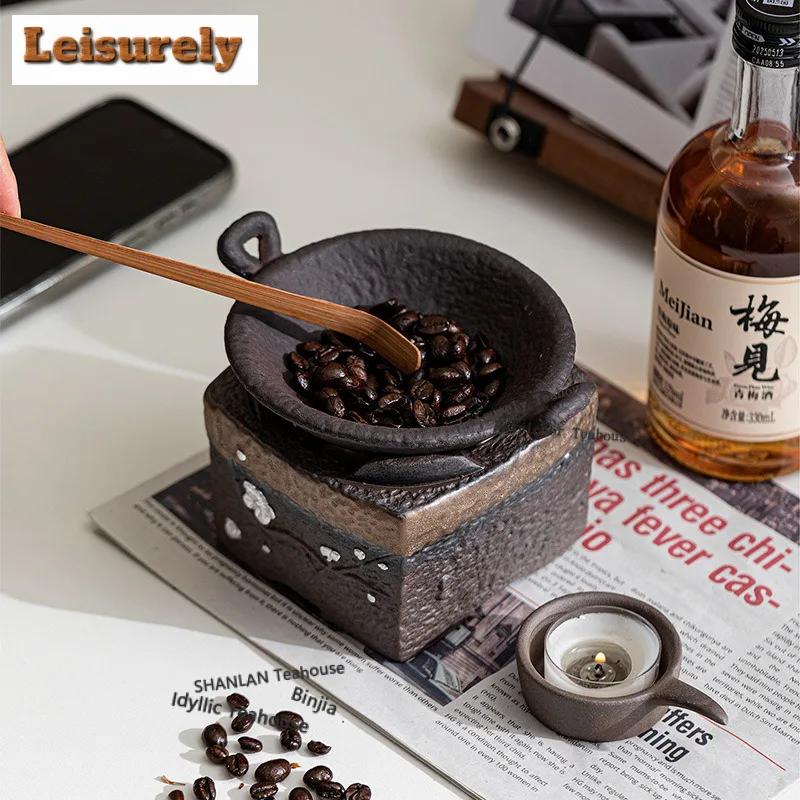 Gilt Silver Plum Blossom Square Tea Warmer Holder Candle Heater Stove Kettle Stand Boiling Water Carbon Furnace Barbecue Tray