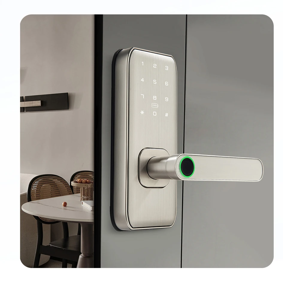 CIEPOJIT Waterproof Biometric Electronic Lock Digital Lock Tuya App Remote Unlock Keyless Fingerprint Smart Door Lock For home