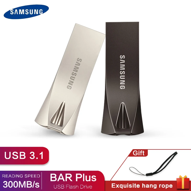 Samsung USB 3,1 unidad de memoria Flash de alta velocidad 256GB 64GB 128GB 512g pequeño dispositivo de almacenamiento de memoria de metal U Disk Mini 400 MB/s