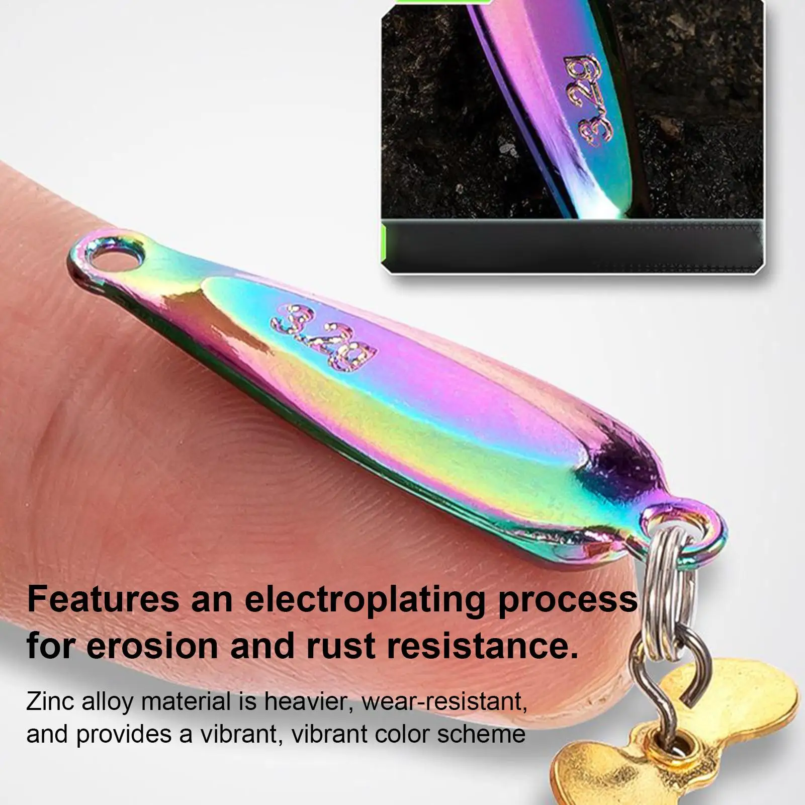 

Fishing Lures Bass Metal Angling Bait Metal Rotating Fishing Lures For Saltwater Freshwater Trout Catfish Ice Trolling Hiking