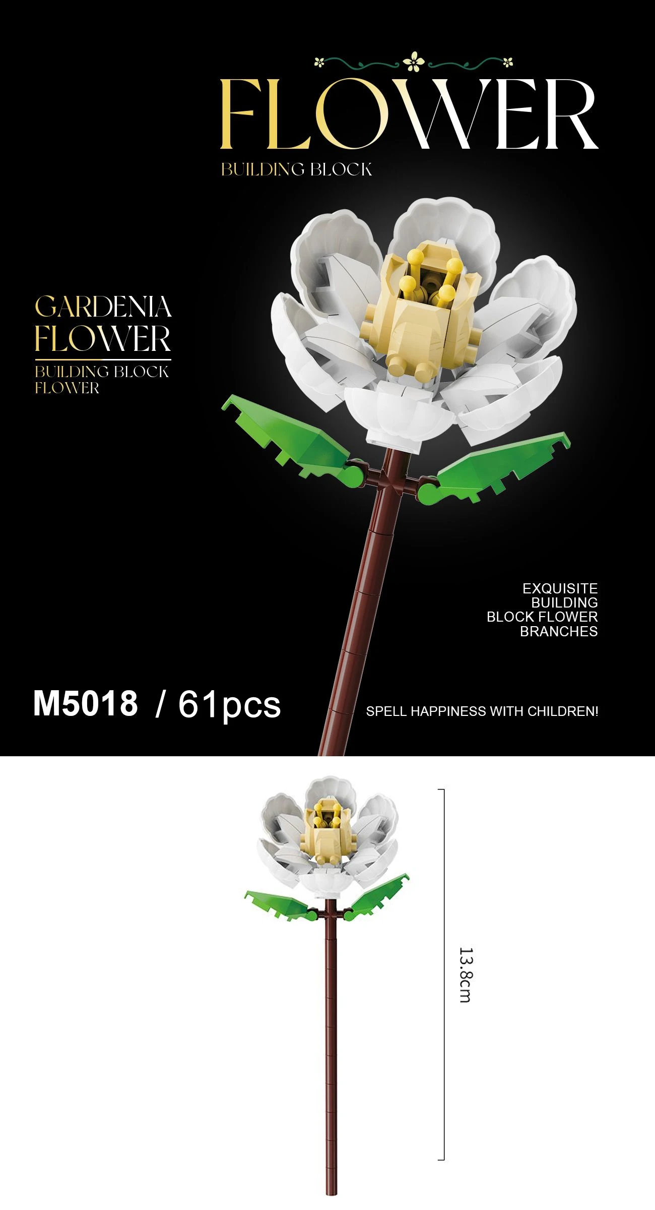 Baustein-Blumenset, DIY-Blumendekorations-Kit, geeignet für Tischdekoration und Raumaccessoires – eine perfekte Geschenkidee – Detail 9