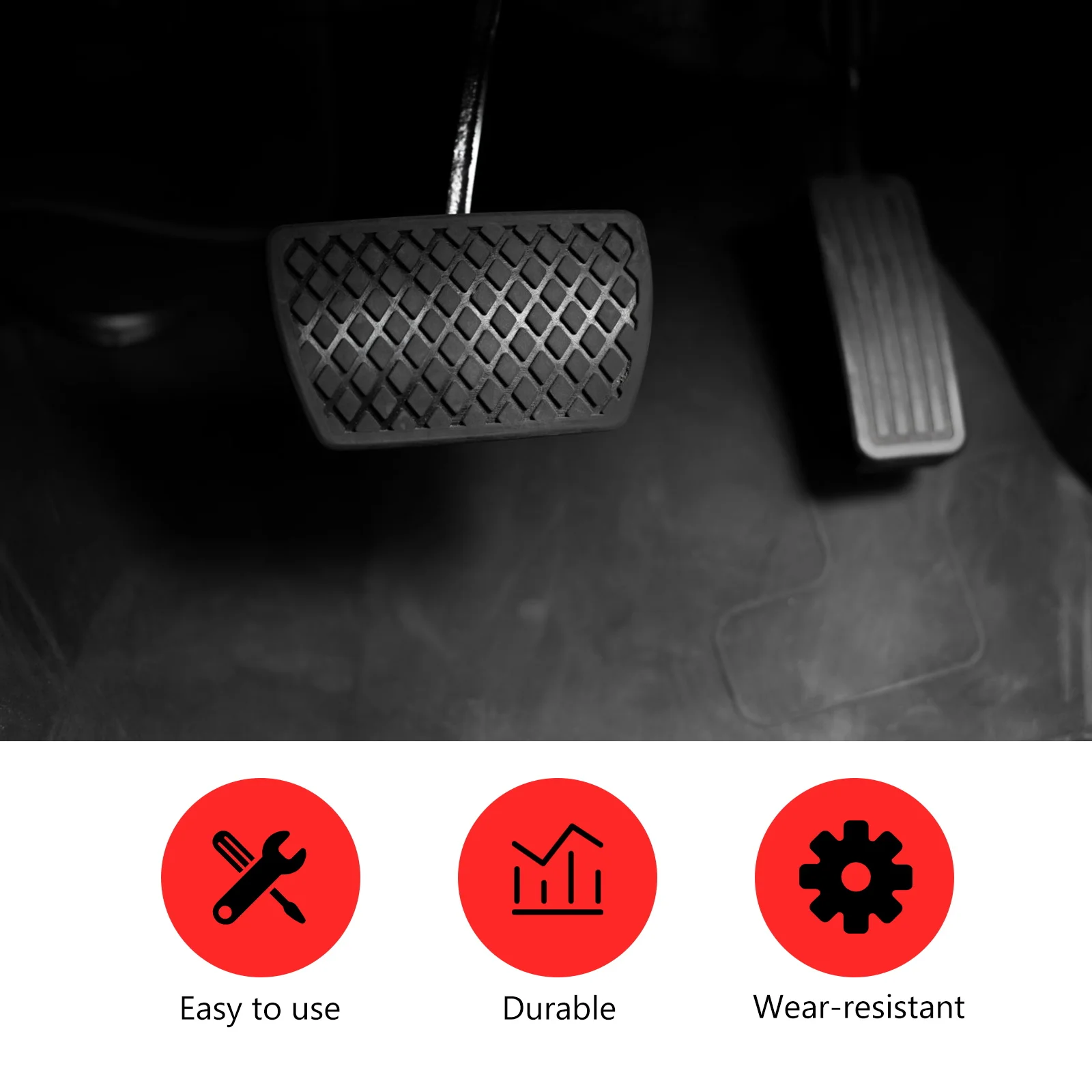 

Car Foot Pedal Heel Pad Black Color Long Lasting Stable Installation Anti Slip Car Interior Pads Floor Accessories Vehicle Parts