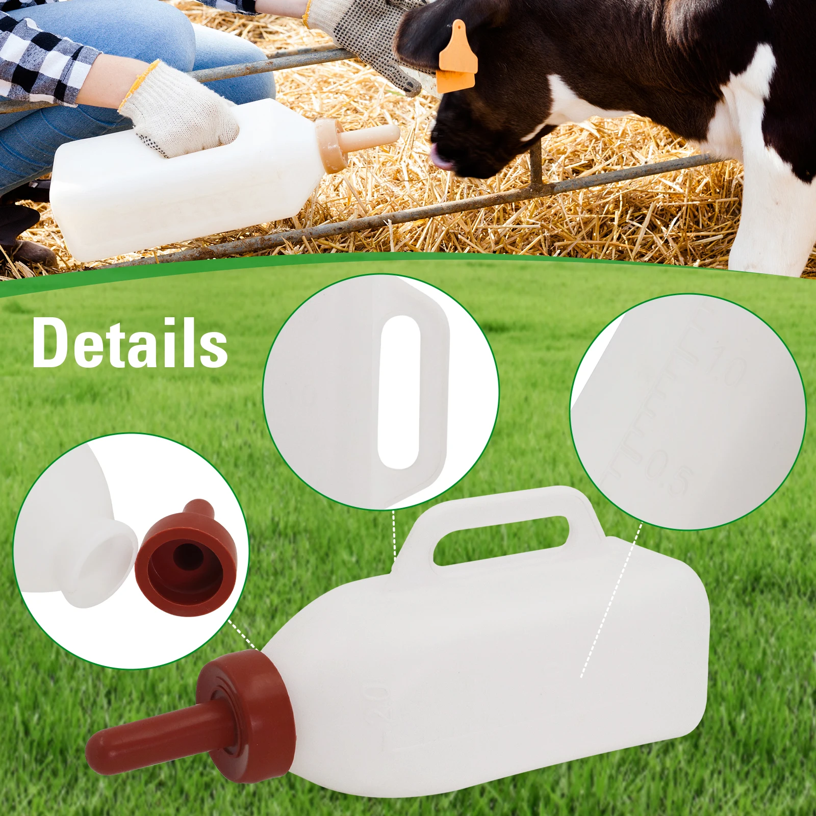 Botol Pemberi Susu Anak Sapi dengan Puting, Tempat Botol Susu Domba, Pengganti Pemberi Susu, Alat Pemberian Makan Ternak, Alat Pemberian Makan Anak Sapi