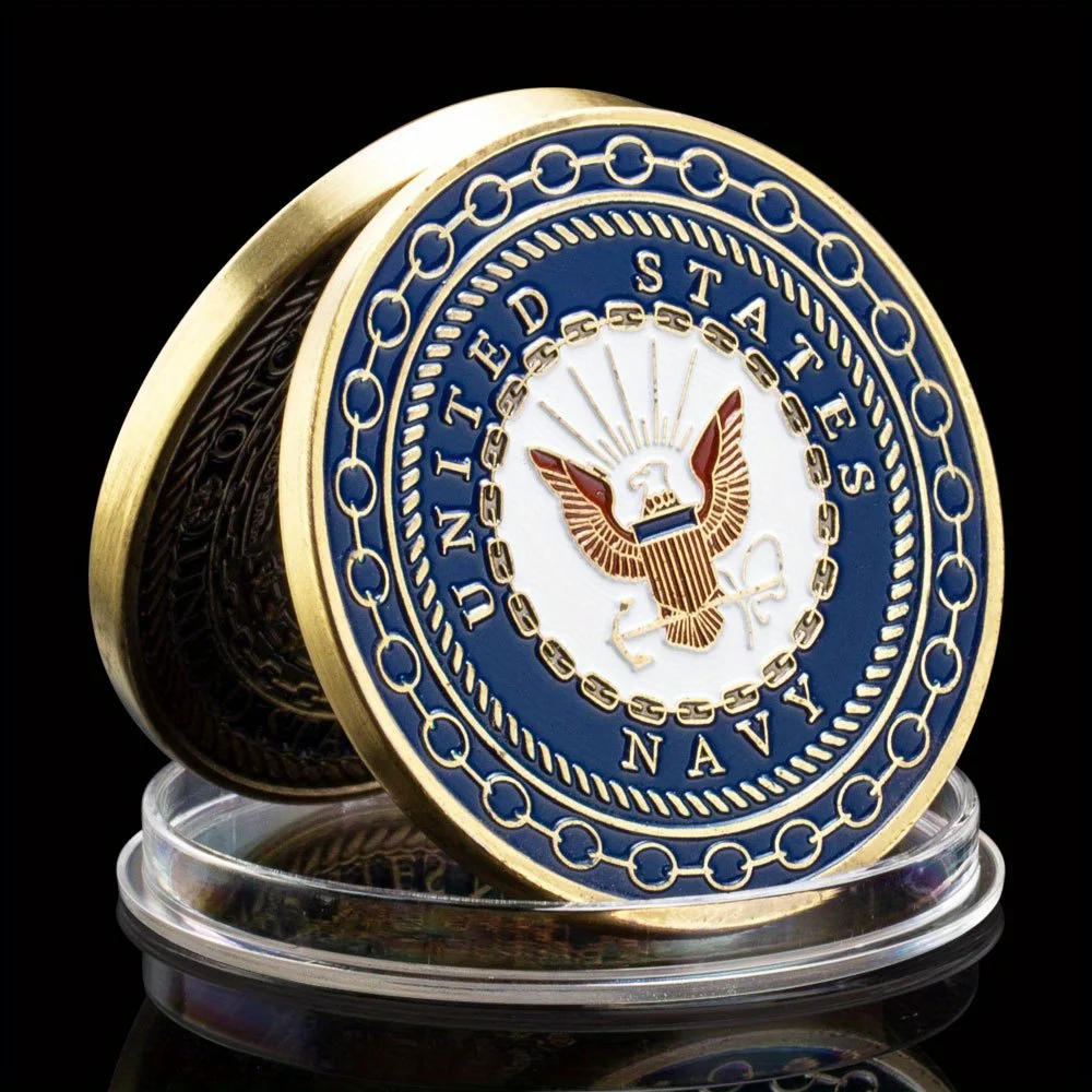 United States Navy Souvenir Coin Once A Navy,Always A Navy Gold Plated Collectible Creative Gift Commemorative Coin