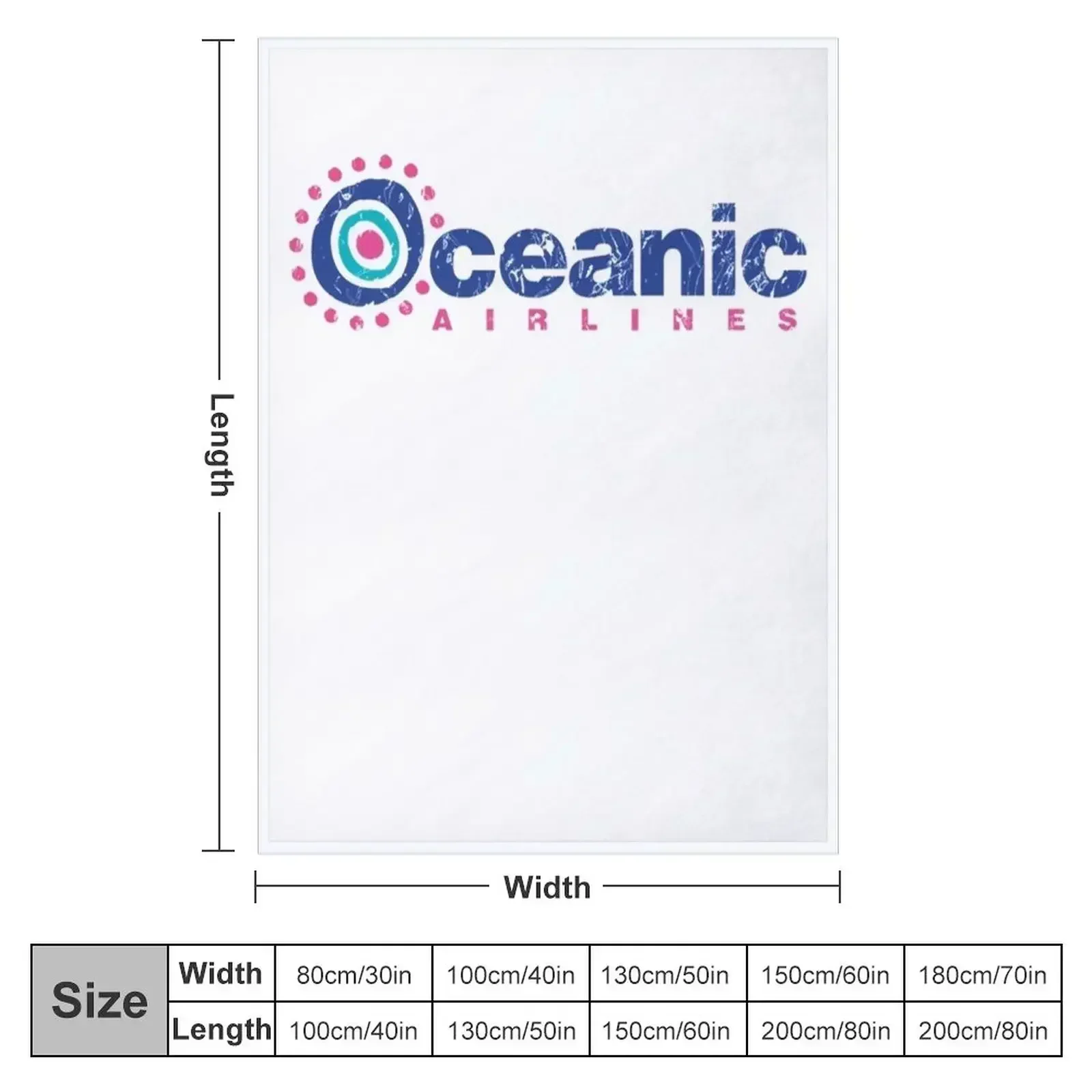 Oceanic Airlines (LOST) Classic Throw Blanket couch cozy soft plush fuzzy picnic outdoor blanket