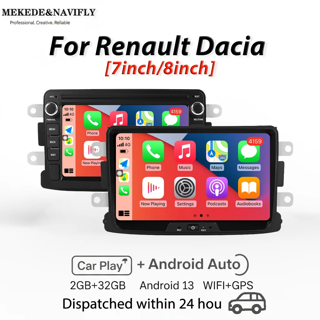 2 Din Car Radio For Renault Dacia Duster Logan Sandero Lodgy Lada Xray Captur Dokker Central Multimedia Player Smart car systems