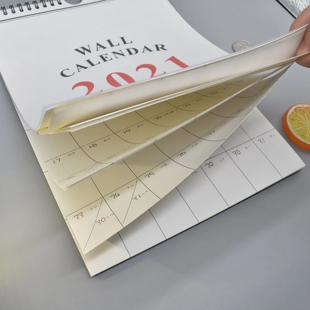 

2021-2022 Large Monthly Wall Calendar 2020.9-2021.12 Paper Transparent Film Lightweight Easy Hang Home Office Planner