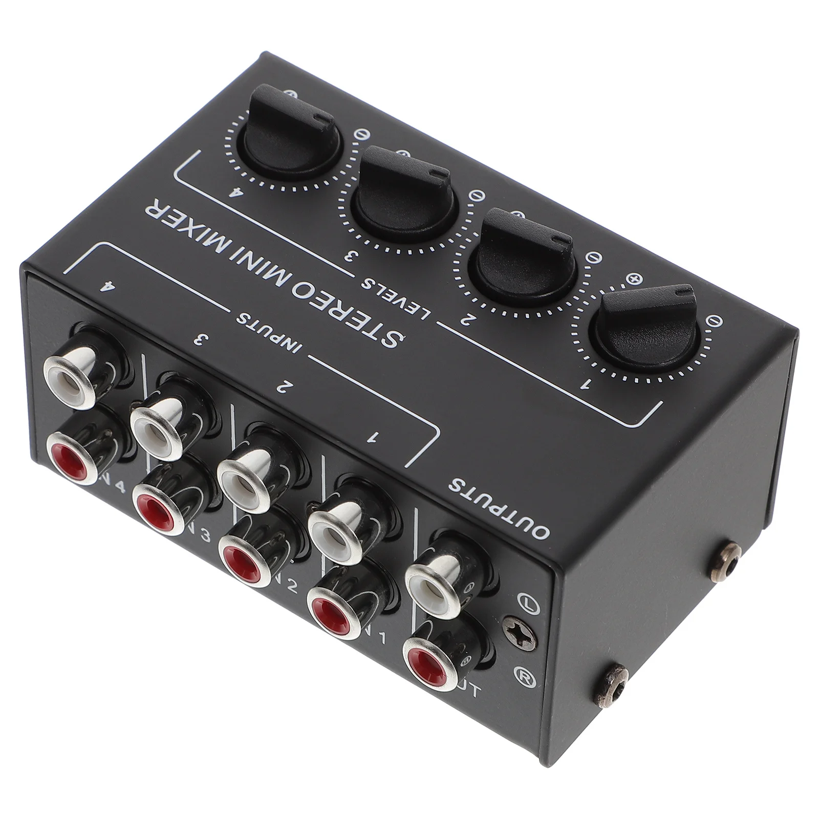 

4 Channel Audio Mixer Stereo Mini Passive Mixer For Cd Players Instruments Portable Recording Devices Ultra Low Noise Dj