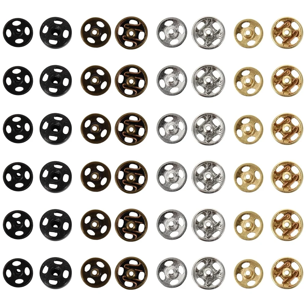 

Stainless Steel Sew-on Snap Buttons 80 Sets 6mm Mini Metal Doll Button Invisible Metal Snap Buttons Fasteners DIY Garment Buckle