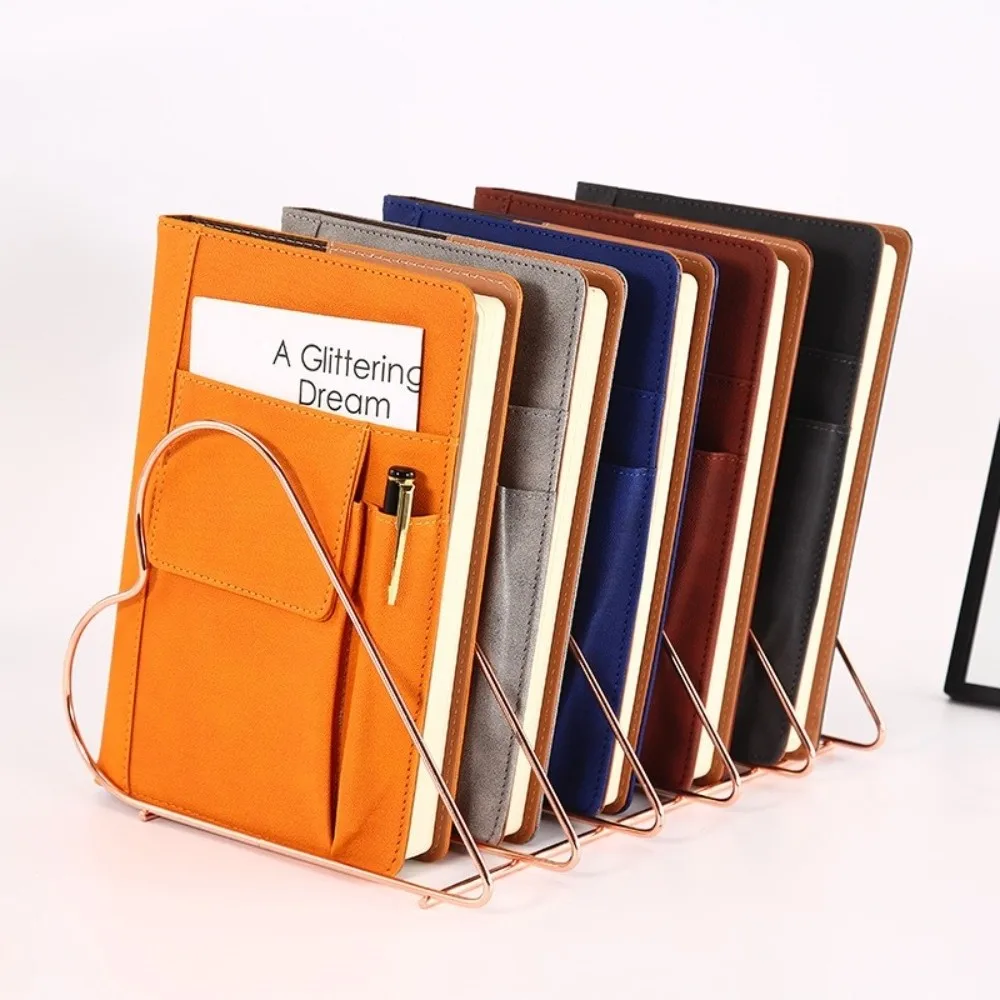 Retro Cover Refillable Leather Journal 200 Pages with Pocket Hardcover Notebook Thick Paper PU Leather Notebook