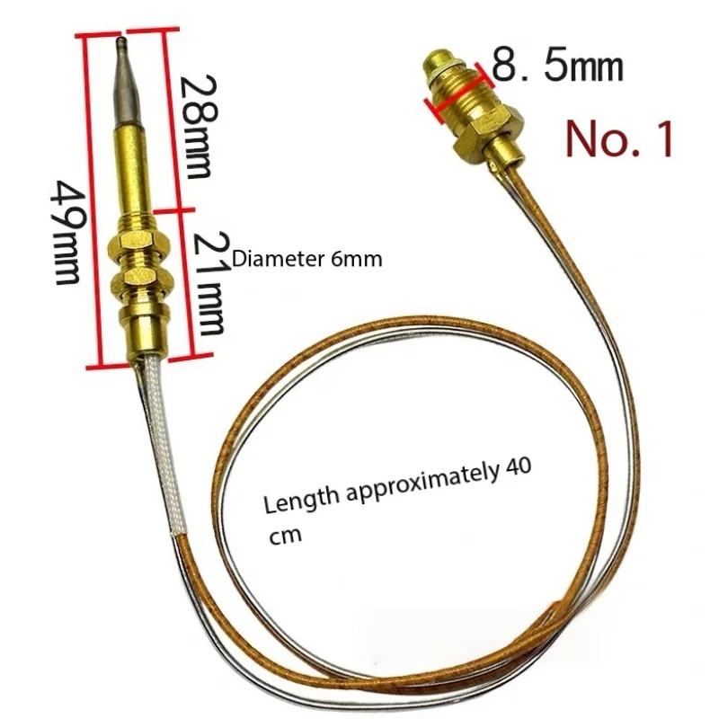 Gas stove high-pressure flameout protection assembly switch accessories copper tube temperature sensing ignition probe