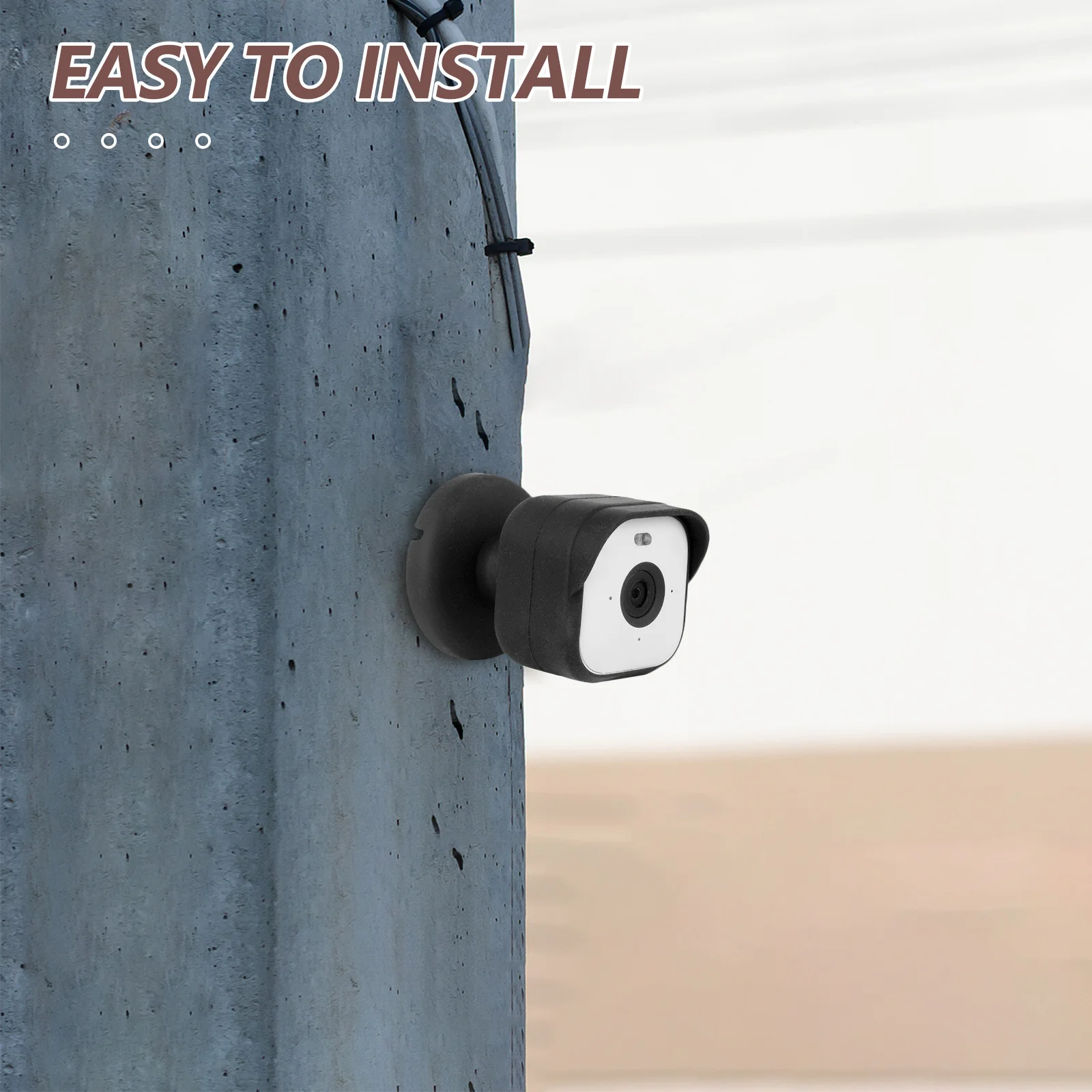 

1Set Silicone Weatherproof Camera Cover Outdoor Protective Case High Elastic Skin Compatible Blink Mini 2 Black