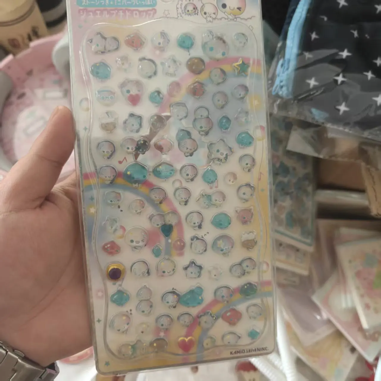Cartoon Japanese 3D Crystal Relief Stickers Fashion Girls DIY Phone Water Cup Decoration Stickers Kid Festival Gift Stickers image 5