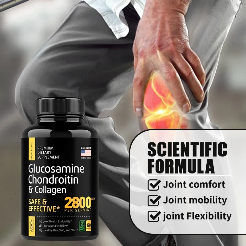 Glucosamine Chondroitin MSM - Joint Support Supplement for Men and Women, Triple Strength Vitamin - Relieve Joint Discomfort