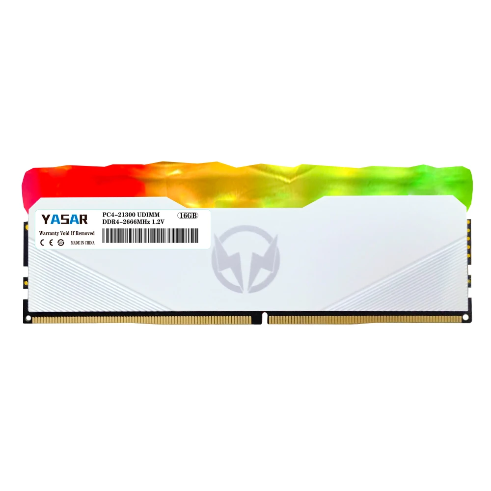 Imagem -02 - Yasar Rgb Ddr4 Ram 8gb 16gb 3600mhz 3200mhz 2666mhz 2400mhz Memória Ram Pc425600 Pc4-28800 Memória de Desktop para pc