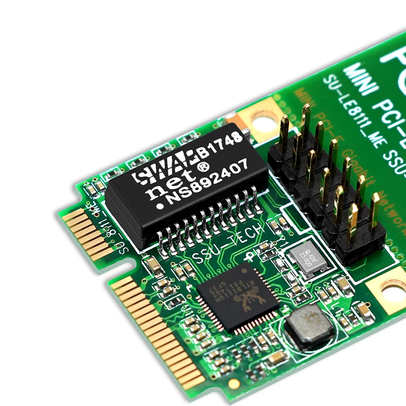 Гигабитная сетевая карта Ethernet Mini PCI-E Сетевая карта RJ45 Lan Card Realtek 8111 Чипы Сетевой адаптер Интернет-бесплатный сетевой адаптер