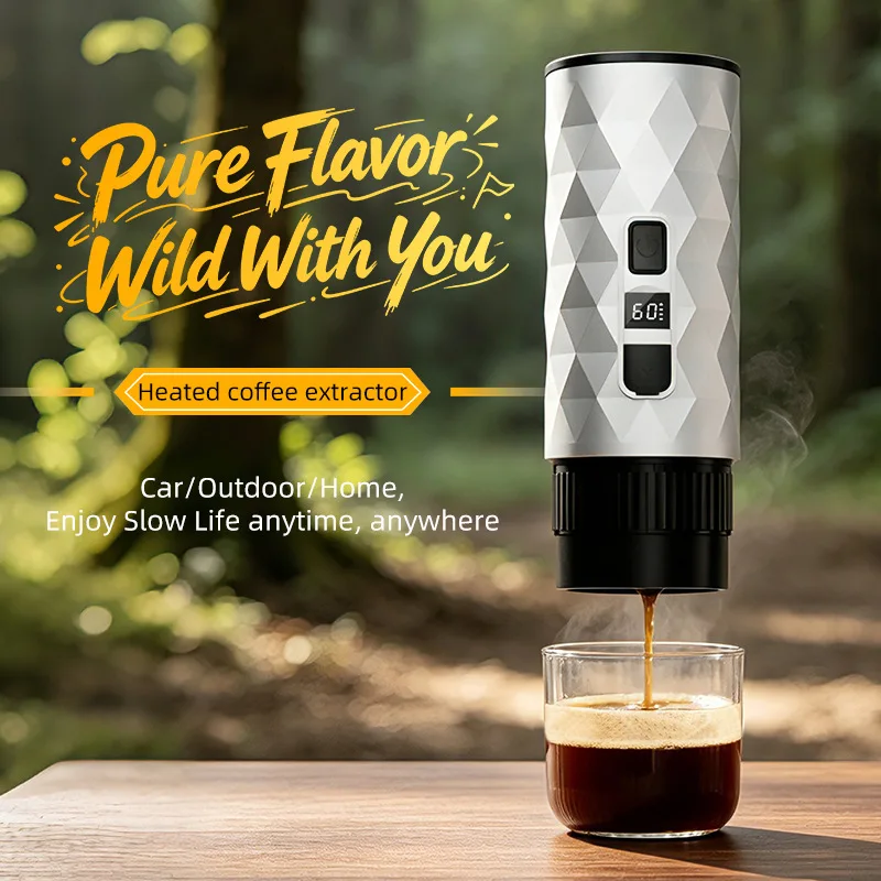 Portable capsule coffee machine, fully automatic Italian pump pressure, small household wireless heating espresso machine