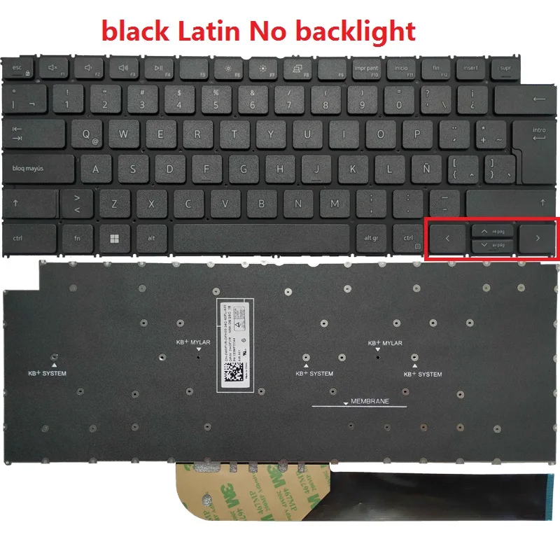 Imagem -06 - Teclado Portátil para Dell Latitude 3320 3330 3420 3430 P144g P144g001 Russo Nós Brasil Latim Espanhol Novo