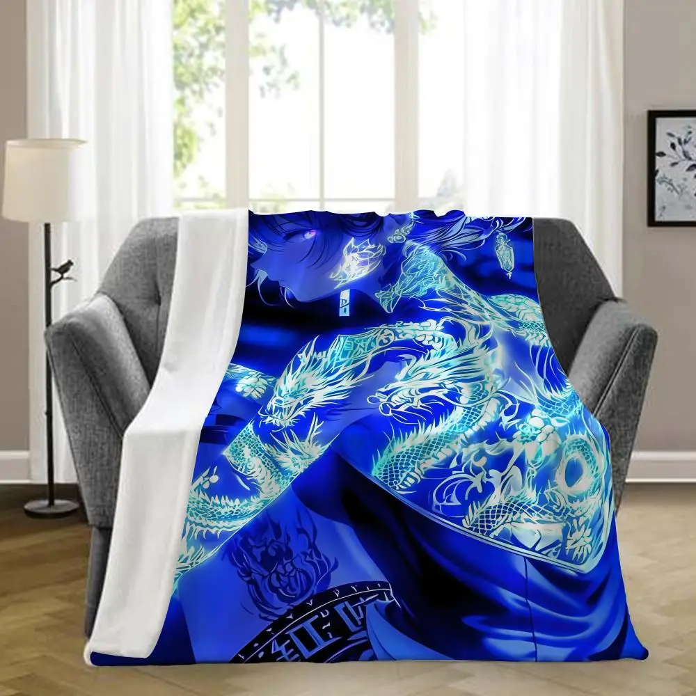 

Psychedelic Girl Throw Blanket Aesthetic Art Flannel Blanket Portable Home Travel Camping Sofa Picnic Thickening Flannel Blanke