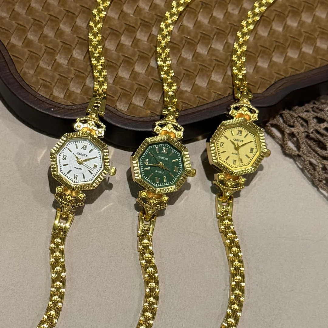 Роскошные бренды, женские часы, винтажный золотой браслет, маленькие кварцевые часы, деловые часы, золотые браслеты, наручные часы Reloj Mujer