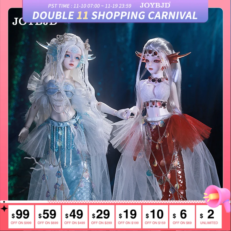 

JOYBJD Siren 1/4 Bjd Doll Mermaid Tail Sea Spirit Sequin Skirt Style Best Holiday Gift Ball Jointed Doll