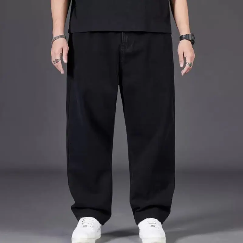 رجل حجم كبير الجينز طويل القامة الرجال السراويل الشارع الشهير ملابس للرجال عمال السراويل الشباب ملابس القوطية الجينز Y2K ملابس جديد