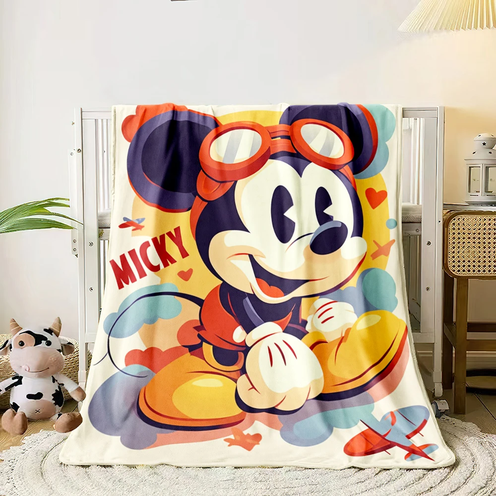 Disney Mickey Mouse blanket - Lightweight Flannel Throw for sofas, travel, camping, living rooms, offices, sofa, chairs and beds