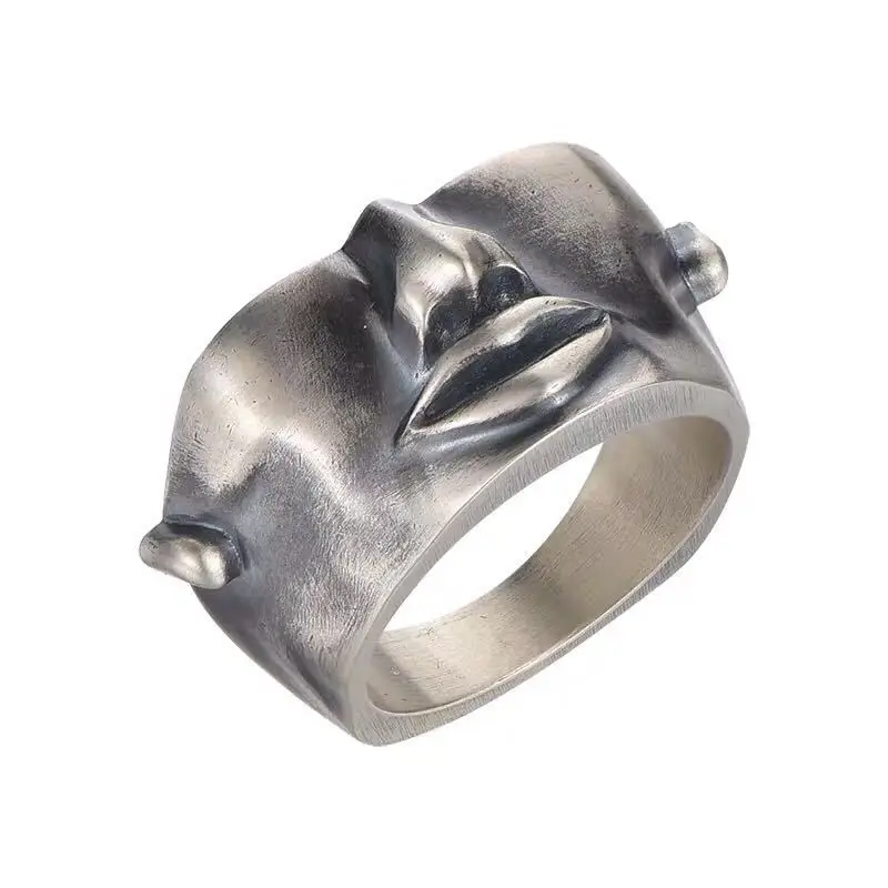 

Men's retro mask ring, personalized and creative men's single ring, trendy and domineering men's accessory