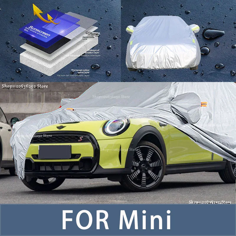 

For Mini Outdoor Protection Full Car Covers Snow Cover Sunshade Waterproof Dustproof Exterior Car accessories