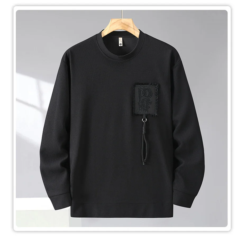 10XL 12XL Plus Size Sweatshirts Men Spring Autumn Sweatshirt Male Fashion Casual Pocket Patchwork Pullover Big Size 10XL