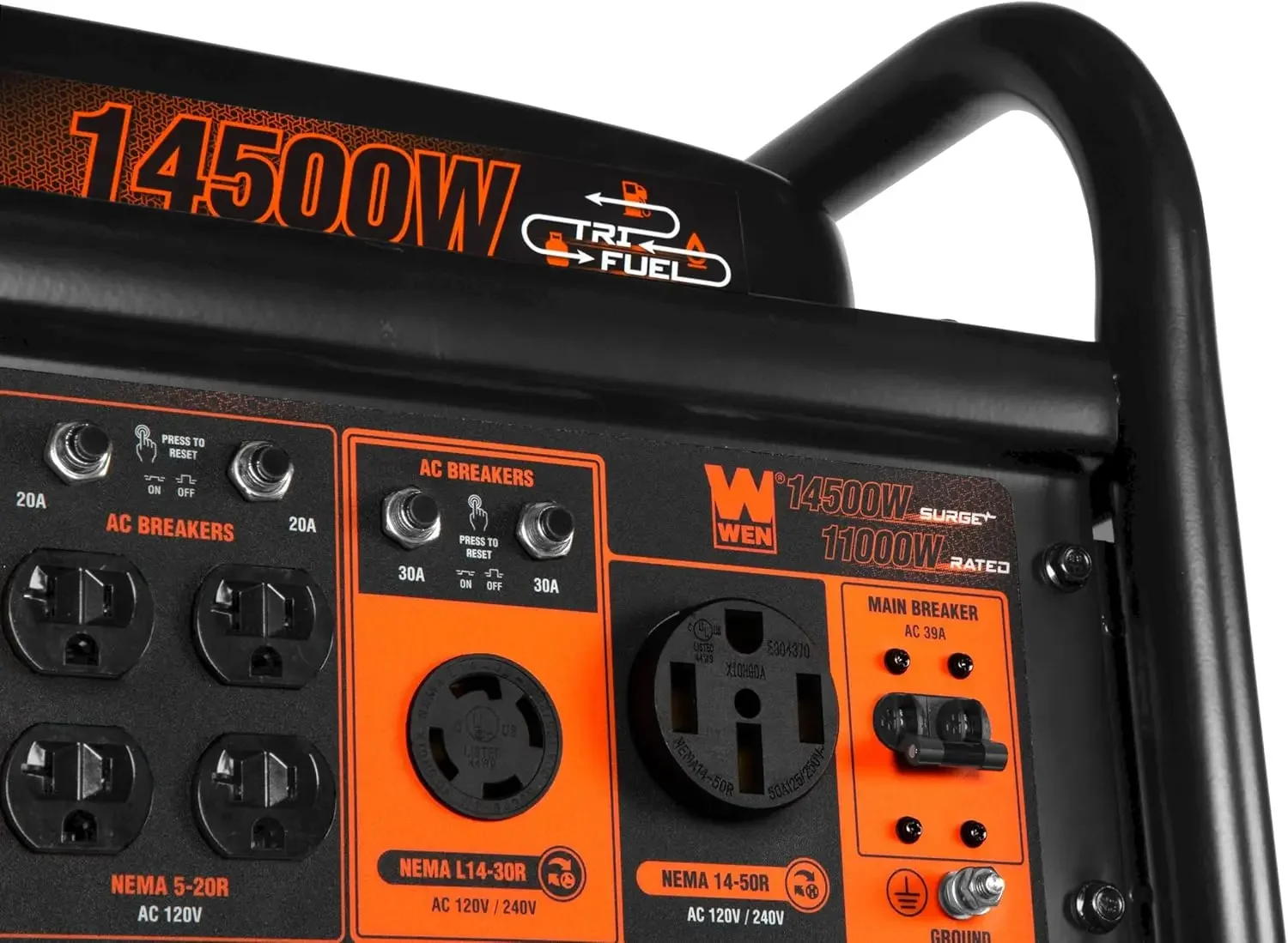 

[XMSJ-Limited Stock, Buy Now!]14,500-Watt 120V/240V Tri-Fuel Generator, Transfer-Switch Ready with Electric Start, Wheel Kit, an