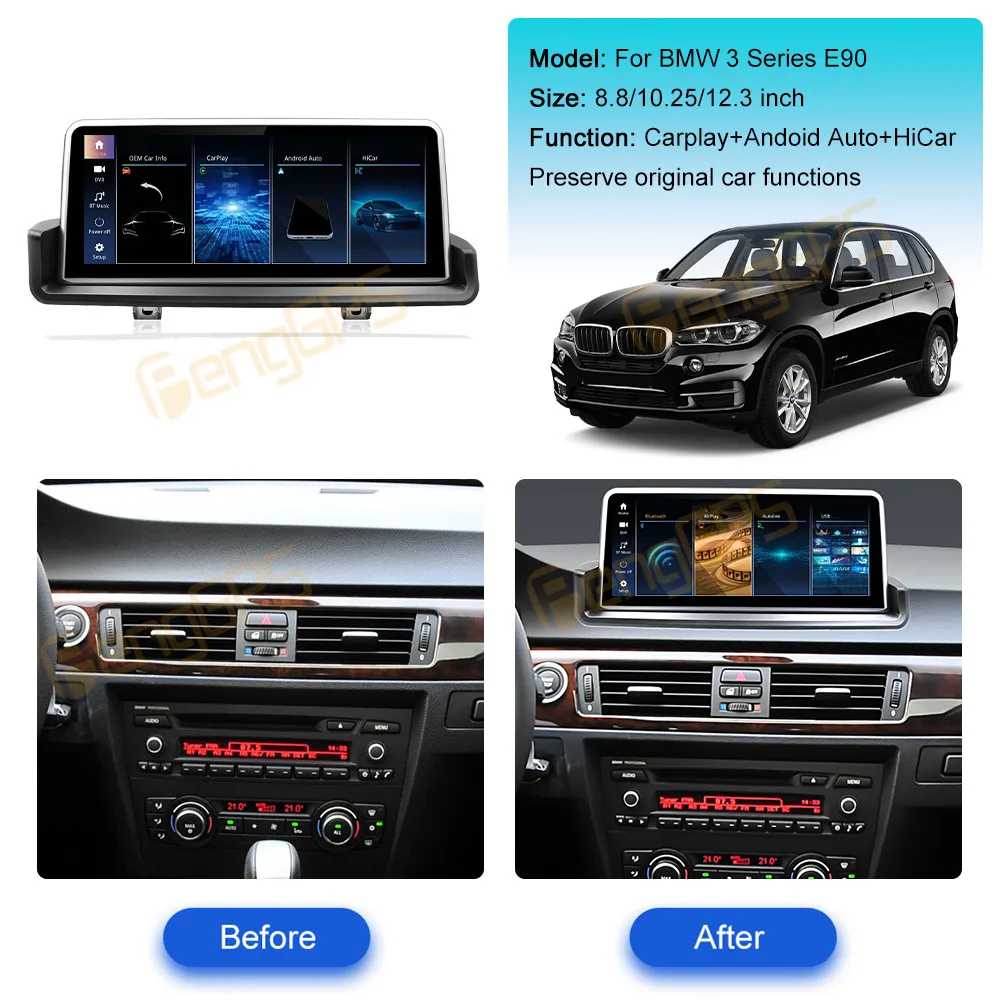 Linux System Car Radio For BMW 3 Series 4 Series F30 F31 F32 F33 F34 F36 2008-2010 Multimedia Player GPS Navigation Carplay Auto