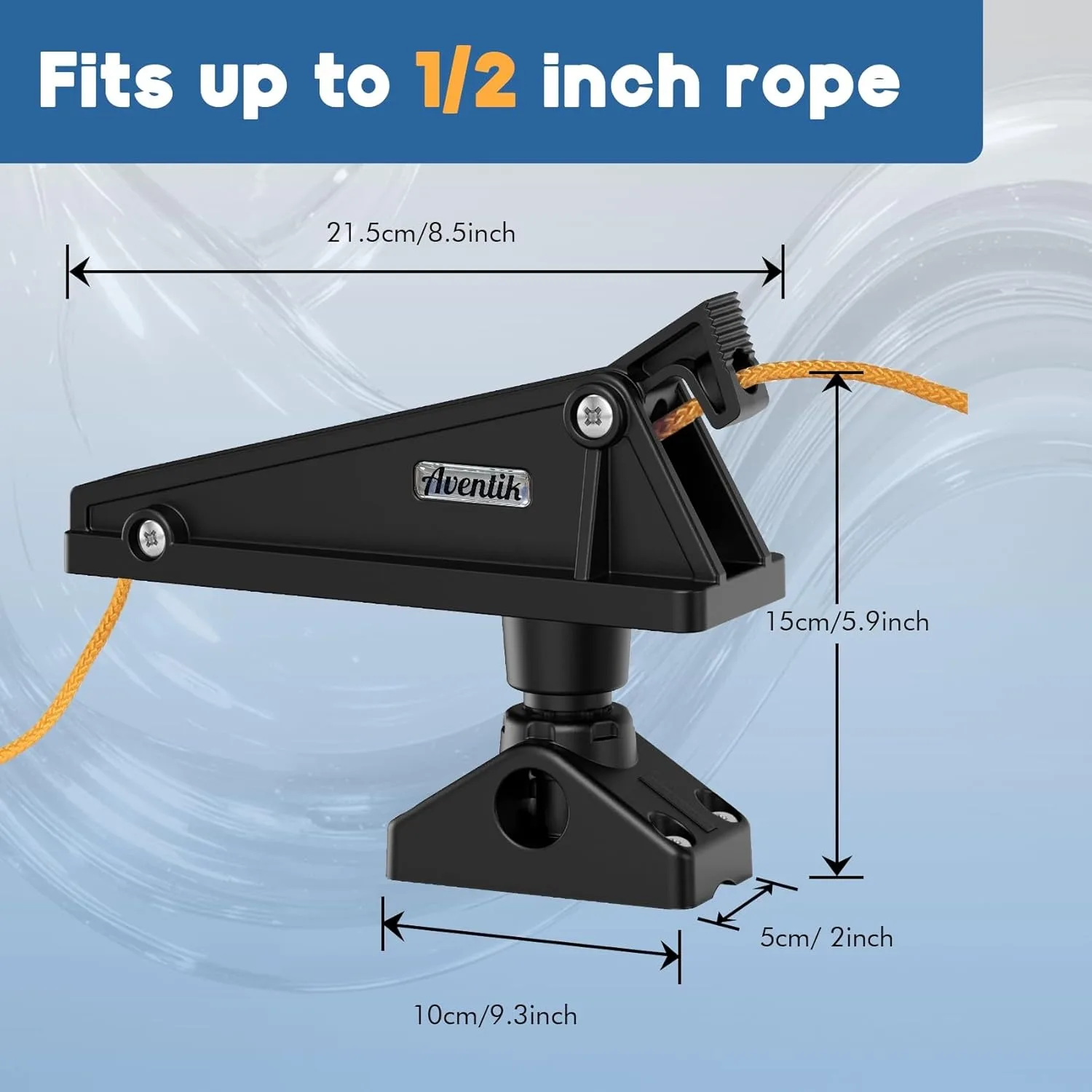 Kayak Anchor Lock System with Side Deck Mount One-Hand Operation Anchor Line Cleat for Boat/Canoe view 3