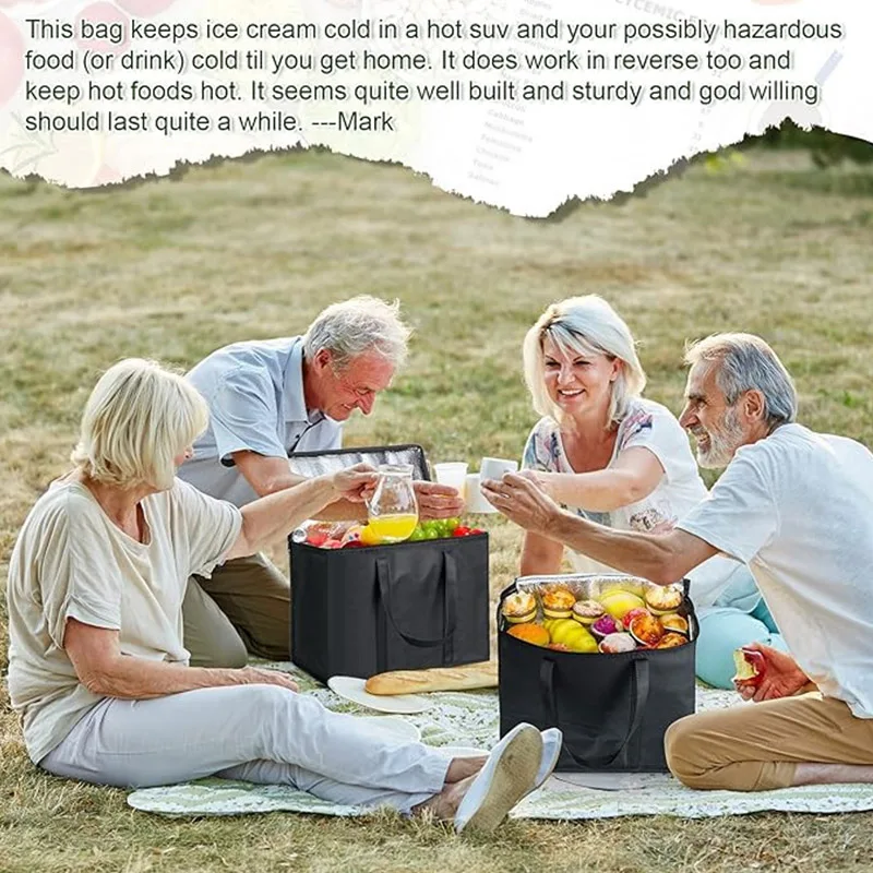 حقيبة نزهة محمولة حقيبة الغداء الحرارية معزولة أكياس تخزين المواد الغذائية الرائعة صندوق نزهة التخييم الشاطئ أدوات المائدة في الهواء الطلق برودة حقيبة يد