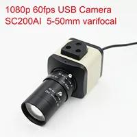 1080P USB Camera 60fps With 5-50mm 2.8-12mm  Varifocal CS Lens,1920x1080 HD Webcam， SC200AI ,UVC Compatible Plug And Play