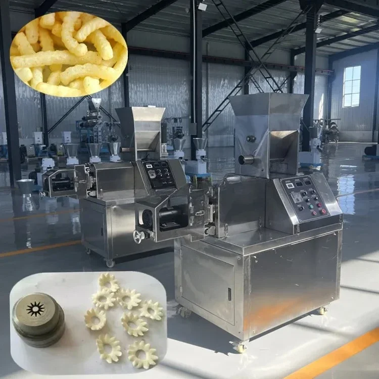 Industrial 150 Kg/h Rice Puffed Food Extruder Stainless Steel Puffed Corn Snack Maker