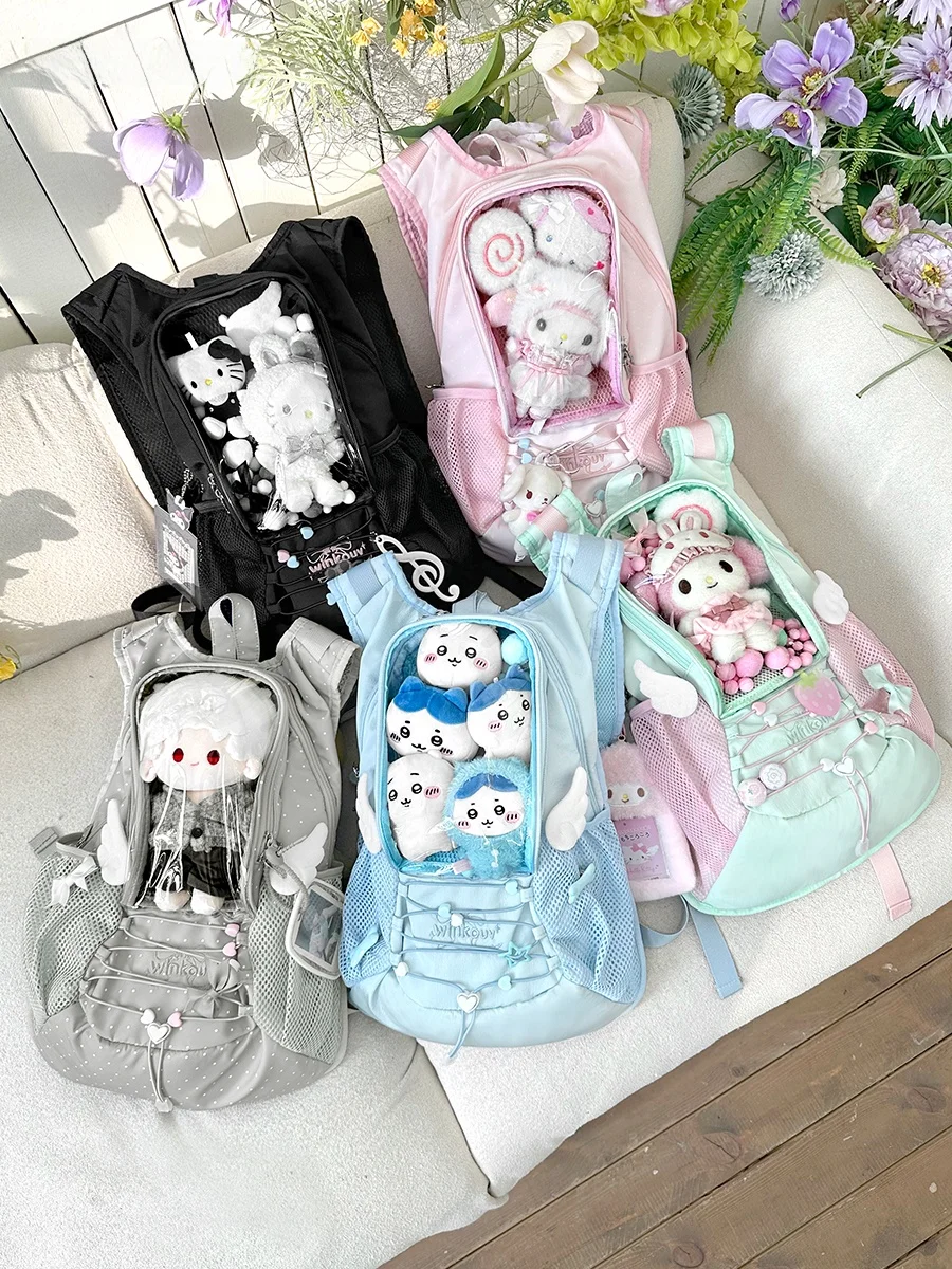 

Сумка-рюкзак Winkouv большой вместимости для повседневного использования, с геометрическим узором, из мягкой ткани, молодежная, для девушек